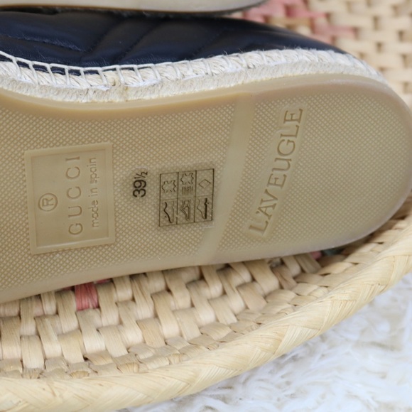 Authentic Gucci Black Quilted Espadrilles - Picture 9 of 11